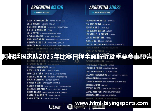 阿根廷国家队2025年比赛日程全面解析及重要赛事预告